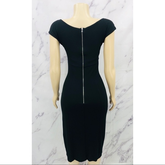 Narciso Rodriguez Designer Bodycon Little Black Dress - Picture 3 of 8
